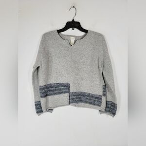 J. Jill Heather Gray Lambswool Sweater, Size Large